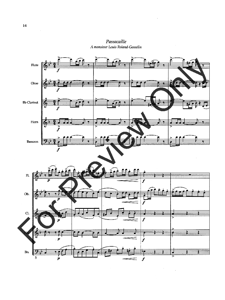 Two Pieces for Woodwind Quintet