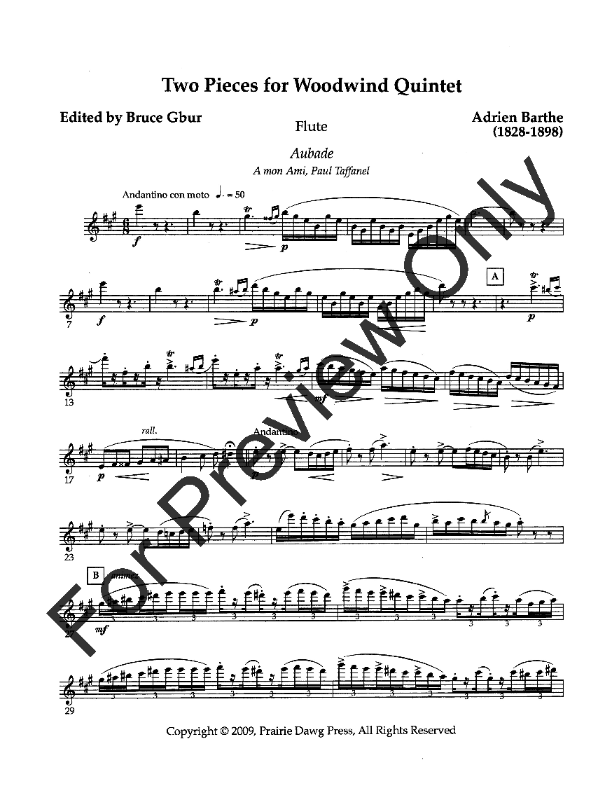 Two Pieces for Woodwind Quintet