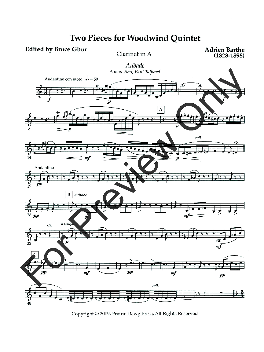 Two Pieces for Woodwind Quintet