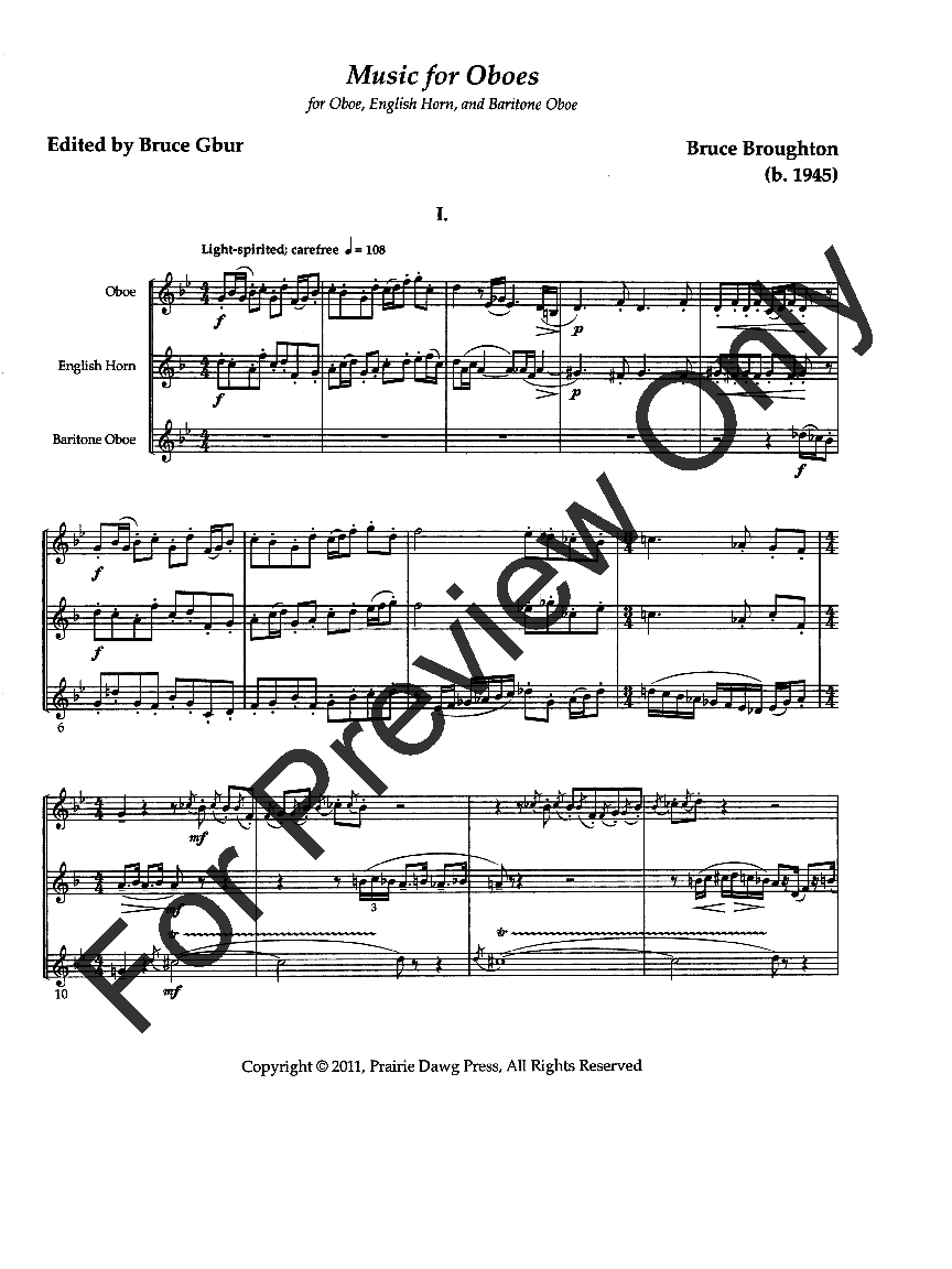 Music for Oboes Double Reed Trio