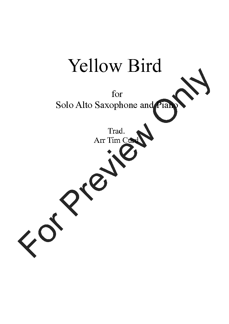 Yellow Bird P.O.D.