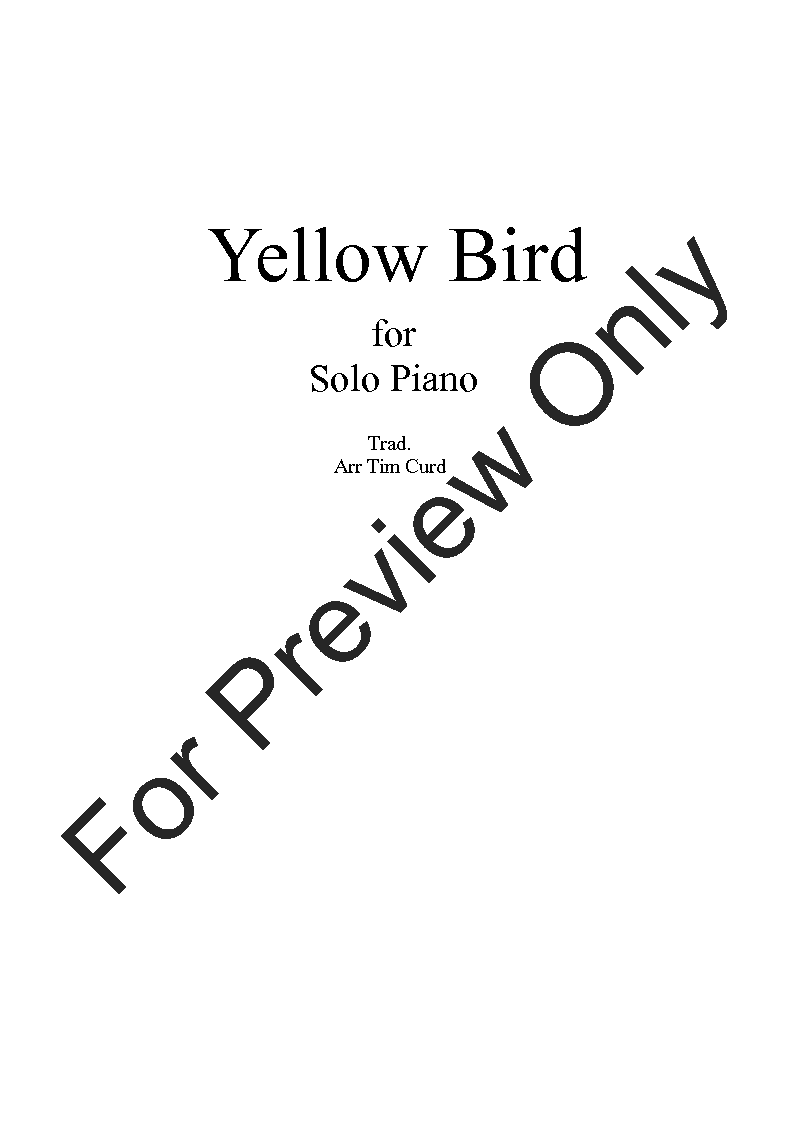 Yellow Bird P.O.D.