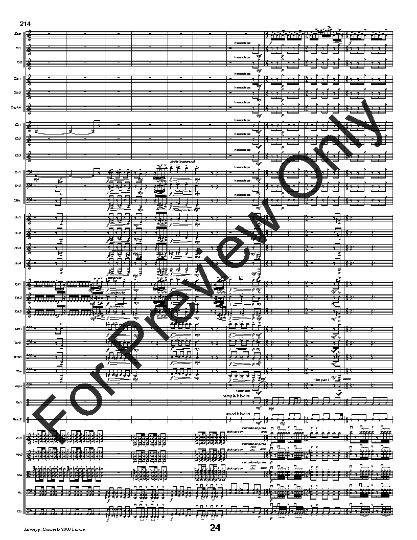 Concerto 2000 score P.O.D.