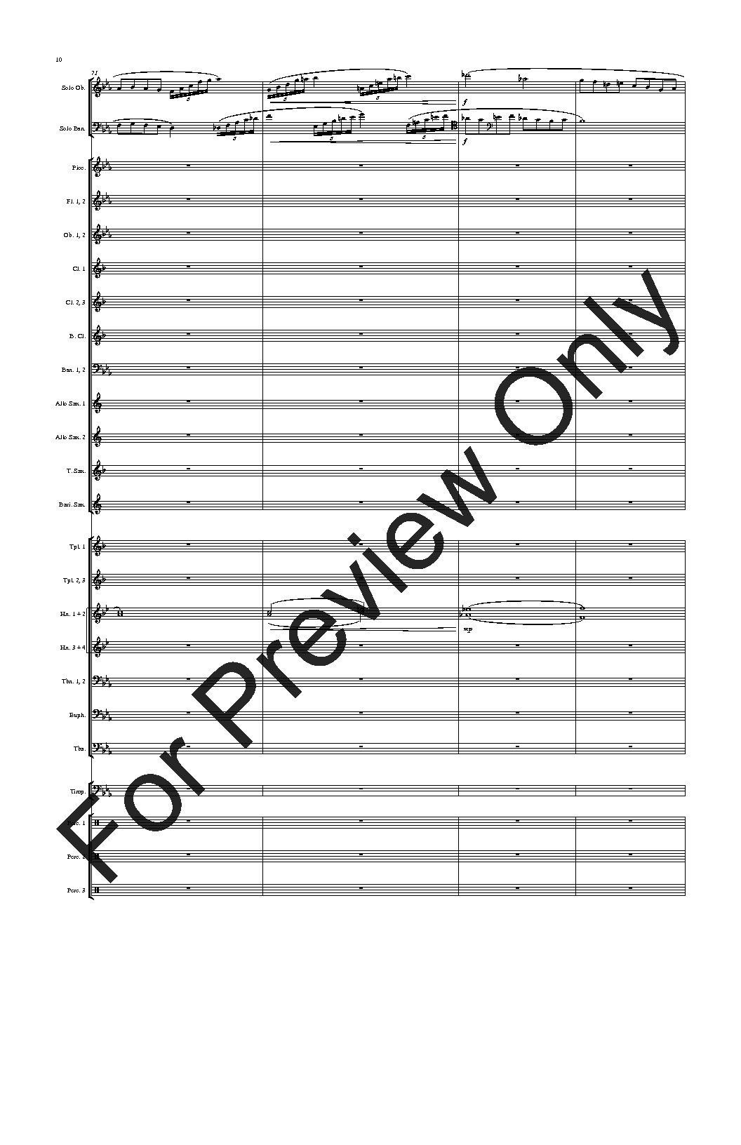 Double Concerto for Oboe and Bassoon with Wind Symphony Set of Parts