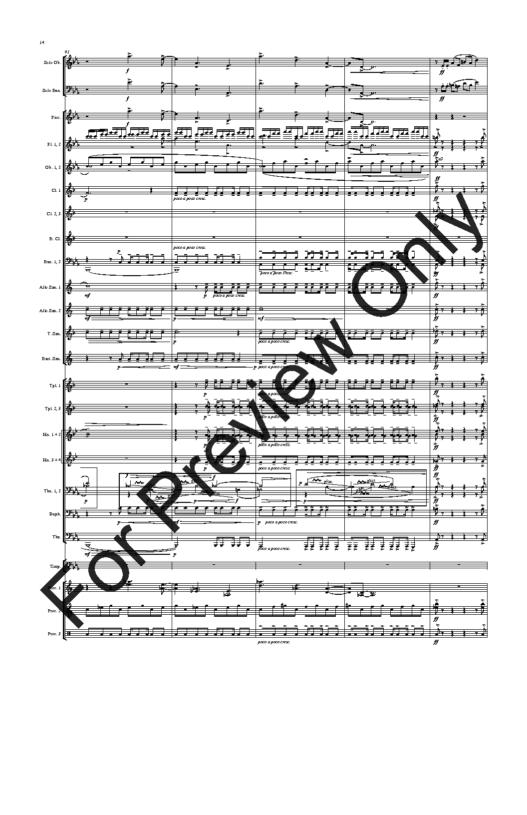Double Concerto for Oboe and Bassoon with Wind Symphony Set of Parts