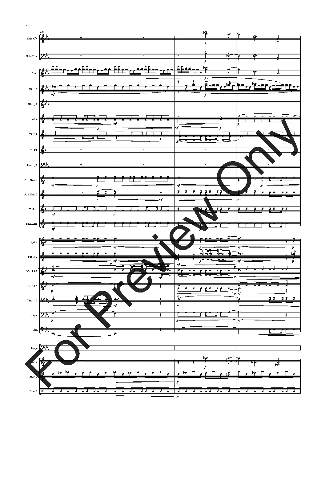 Double Concerto for Oboe and Bassoon with Wind Symphony Set of Parts