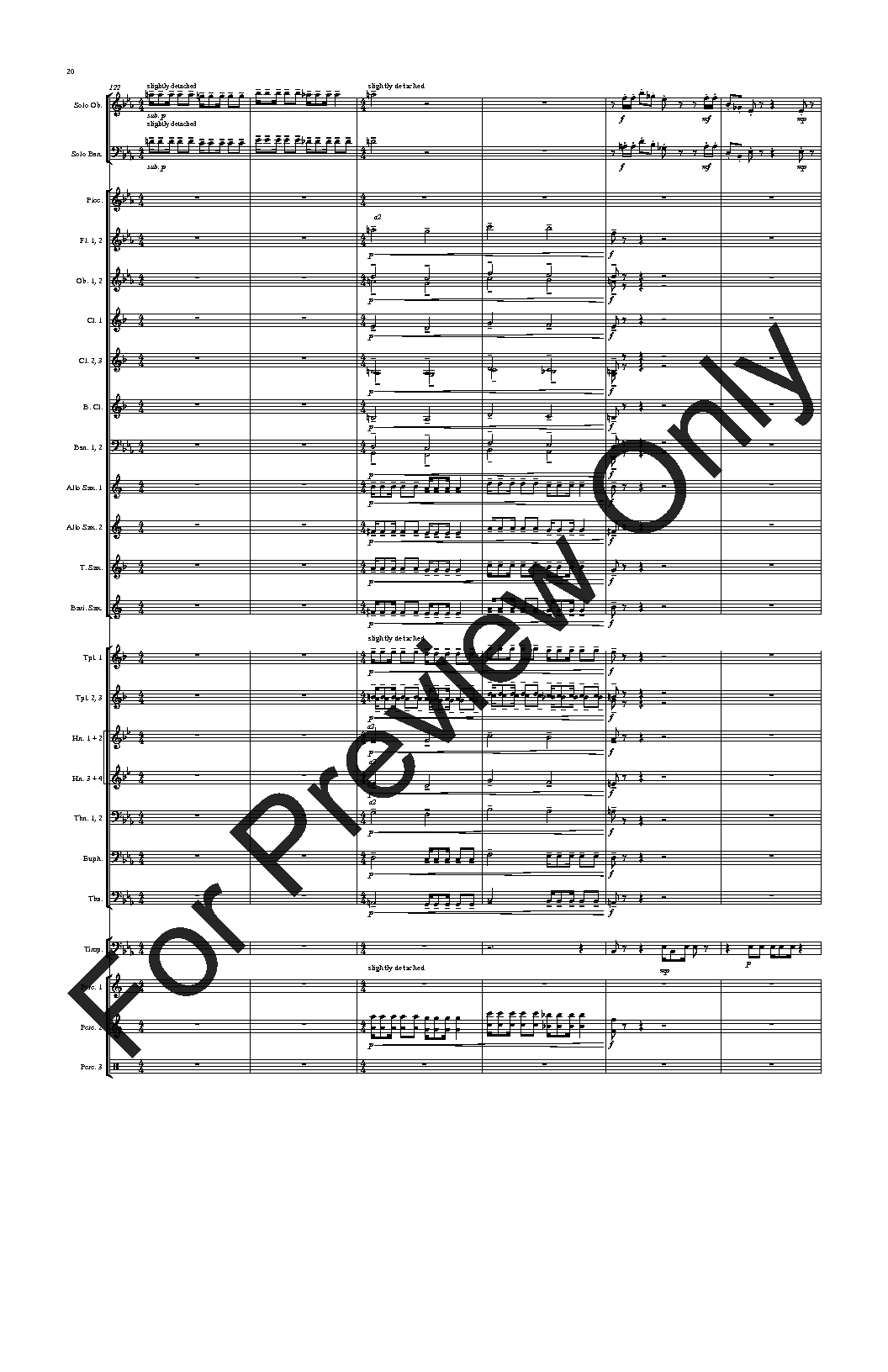 Double Concerto for Oboe and Bassoon with Wind Symphony Set of Parts