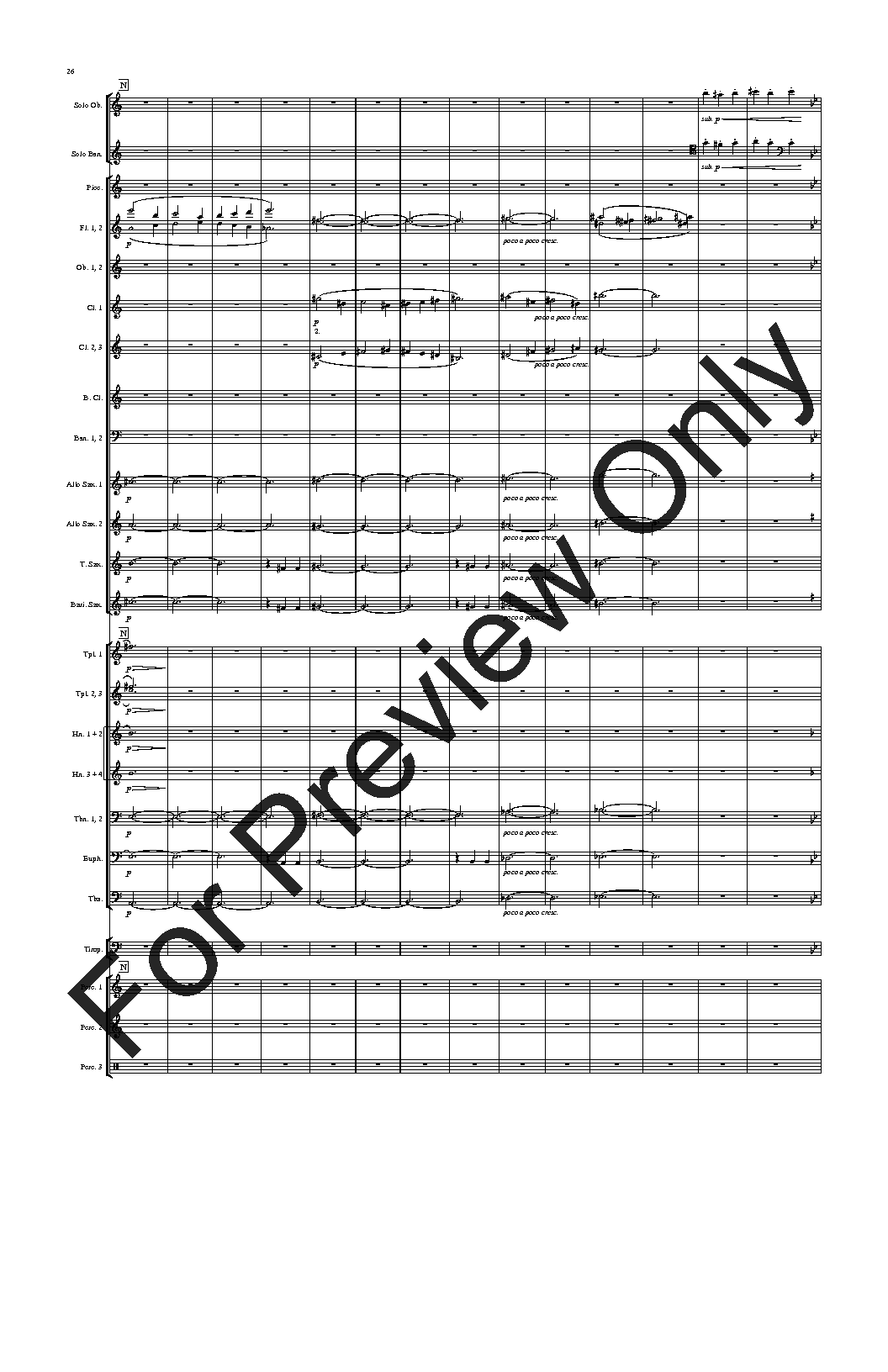 Double Concerto for Oboe and Bassoon with Wind Symphony Set of Parts