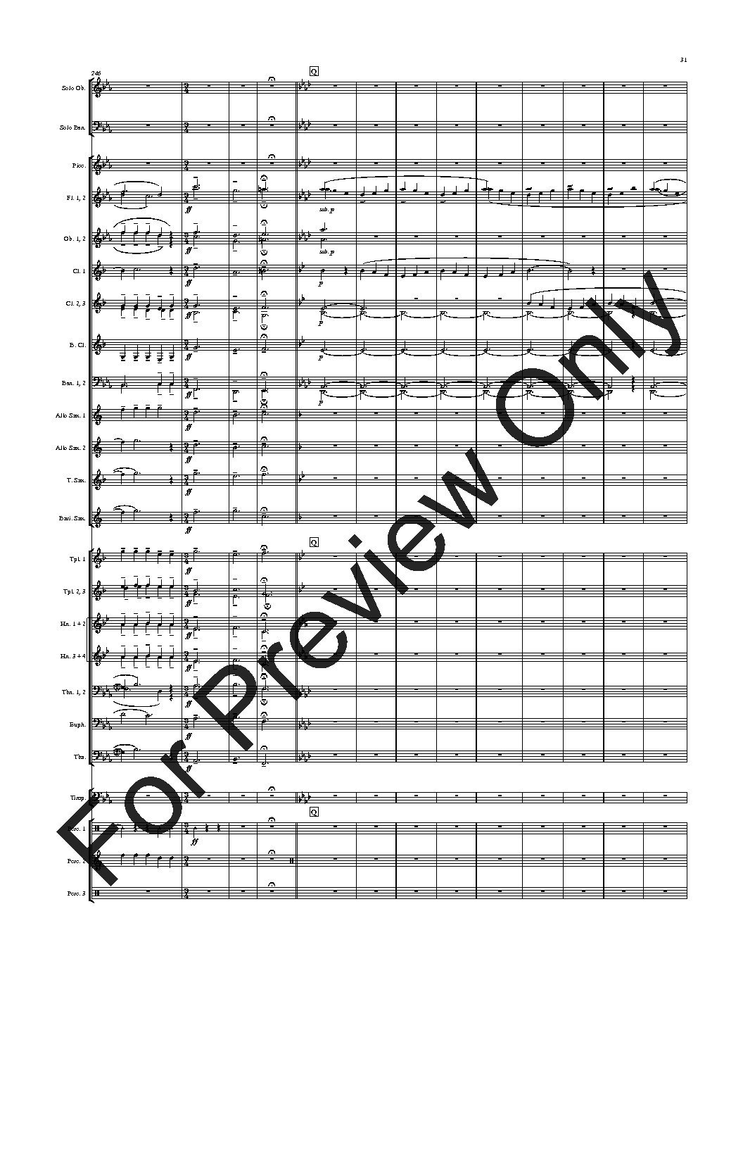 Double Concerto for Oboe and Bassoon with Wind Symphony Set of Parts