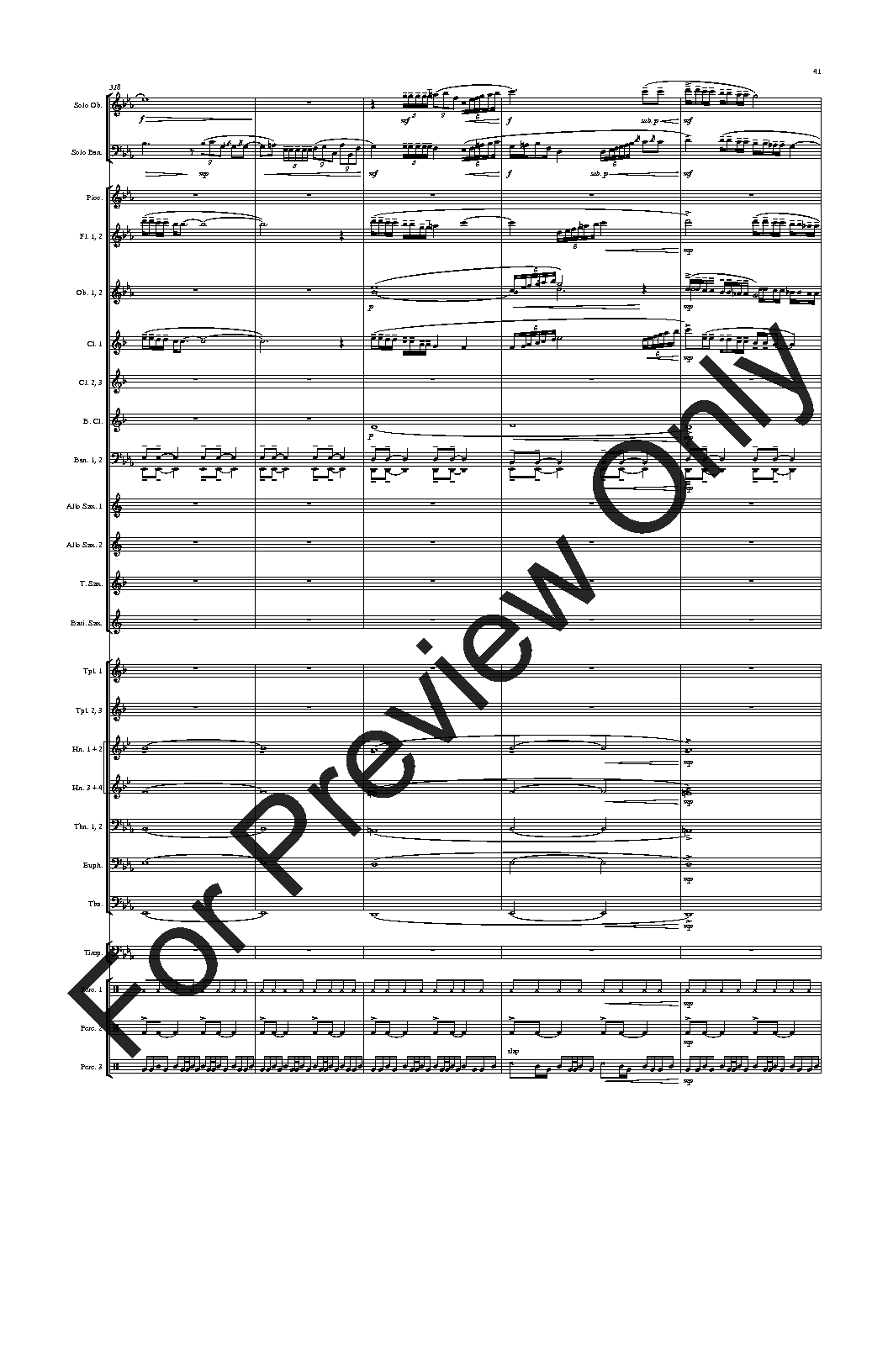 Double Concerto for Oboe and Bassoon with Wind Symphony Set of Parts