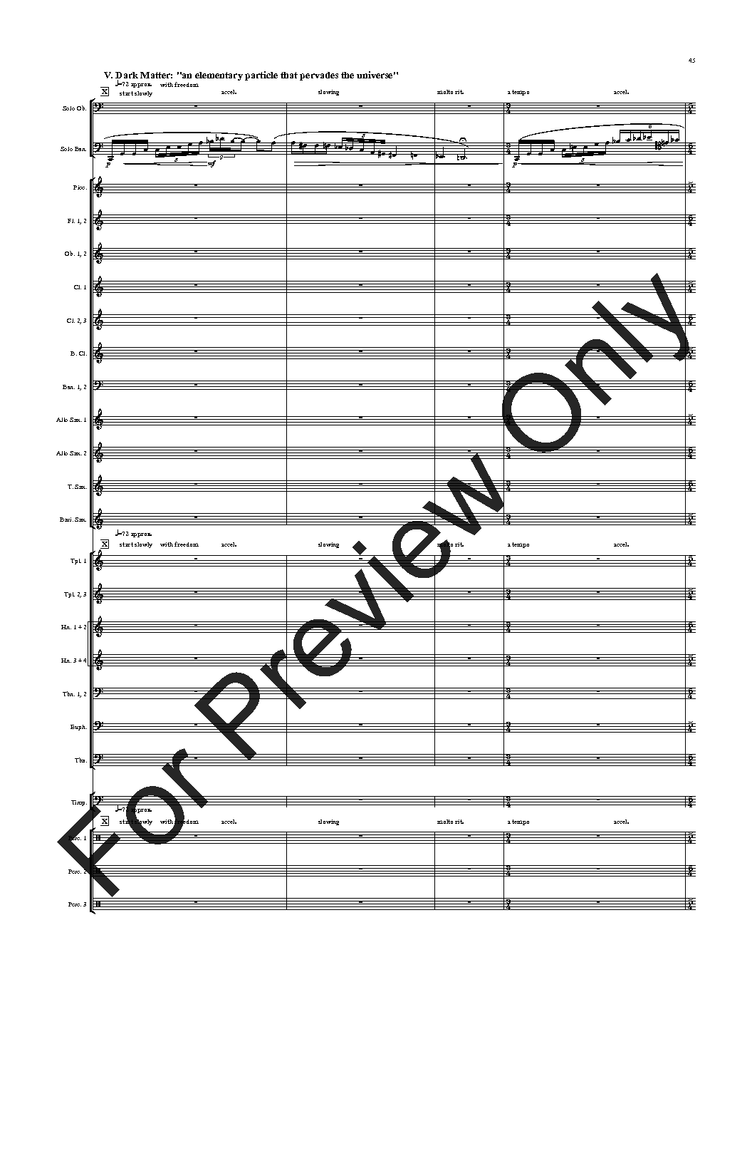 Double Concerto for Oboe and Bassoon with Wind Symphony Set of Parts