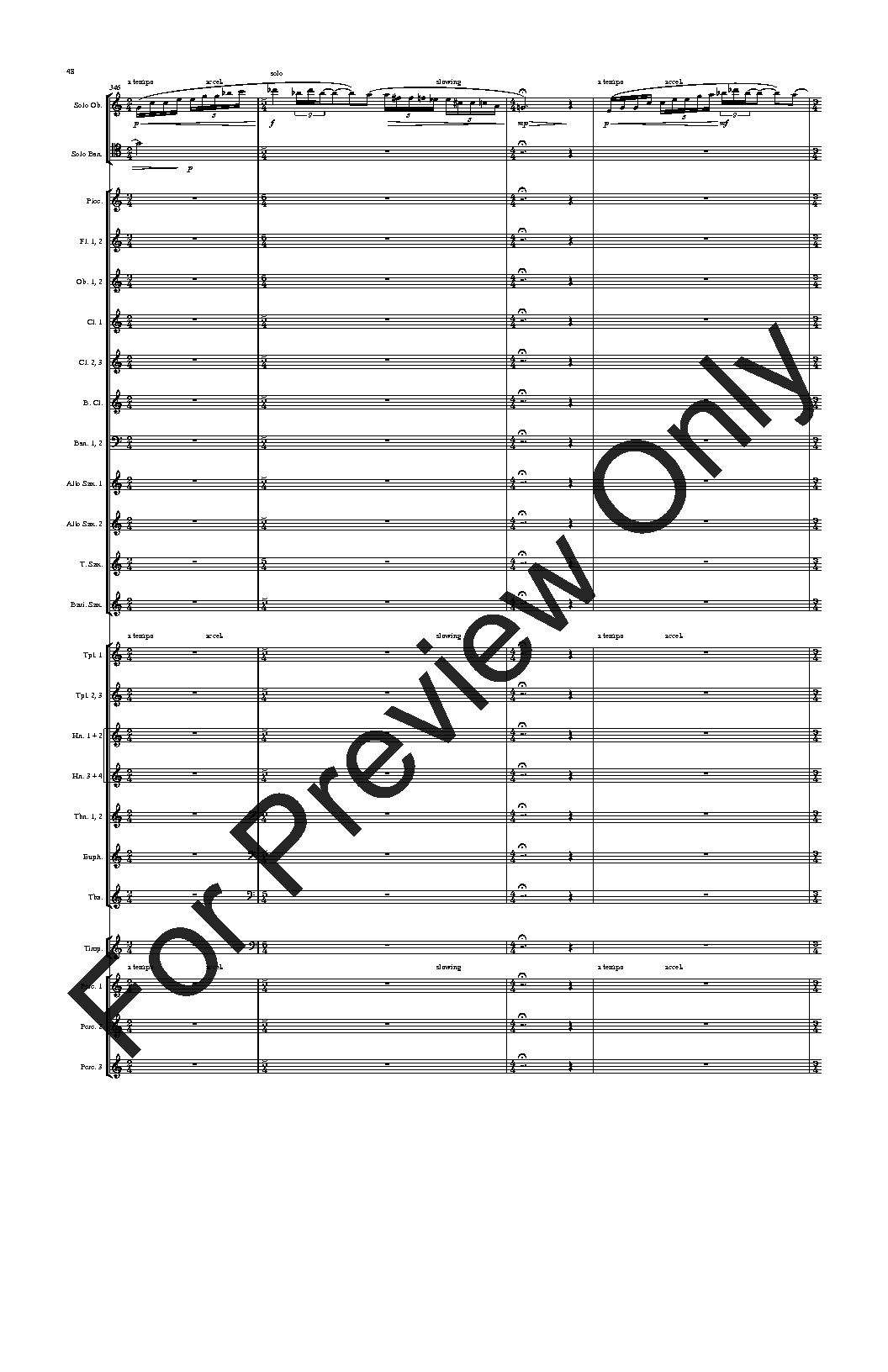 Double Concerto for Oboe and Bassoon with Wind Symphony Set of Parts