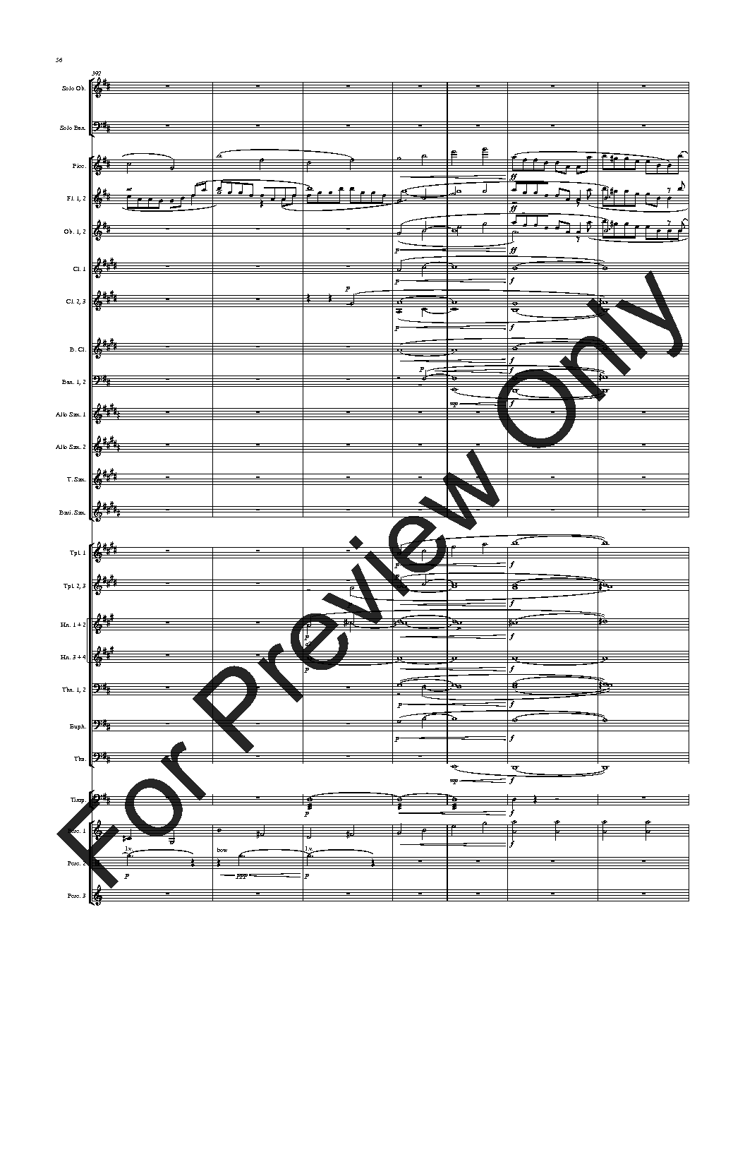 Double Concerto for Oboe and Bassoon with Wind Symphony Set of Parts