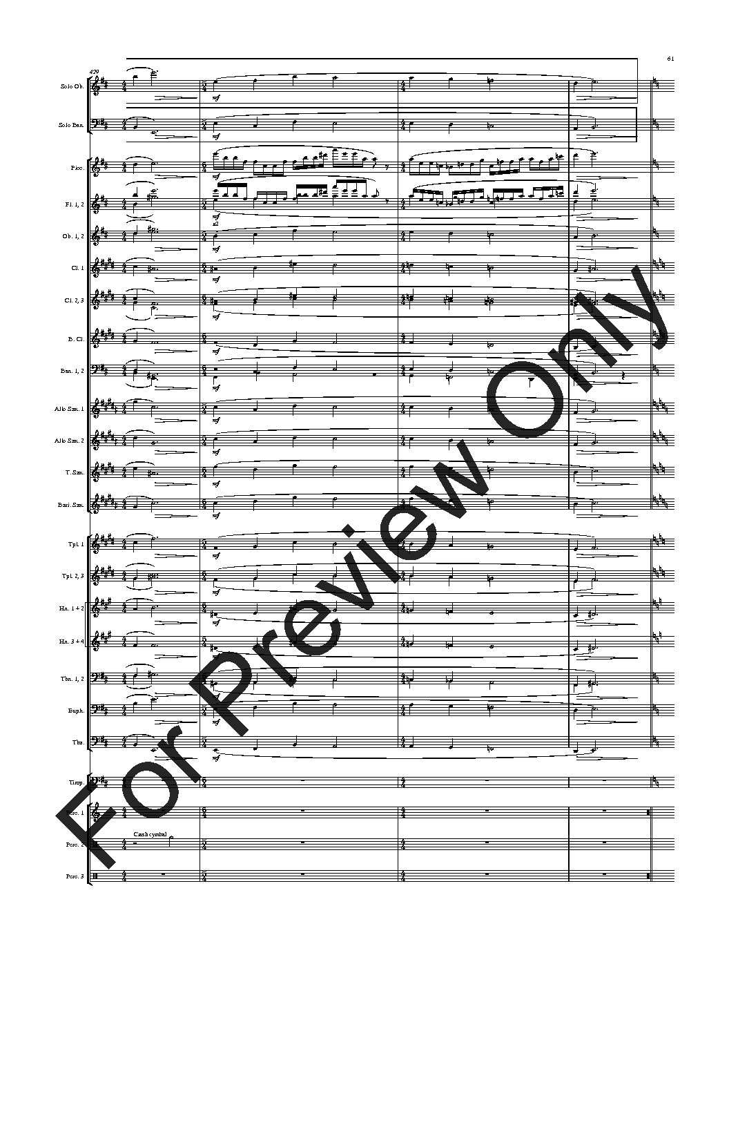 Double Concerto for Oboe and Bassoon with Wind Symphony Set of Parts