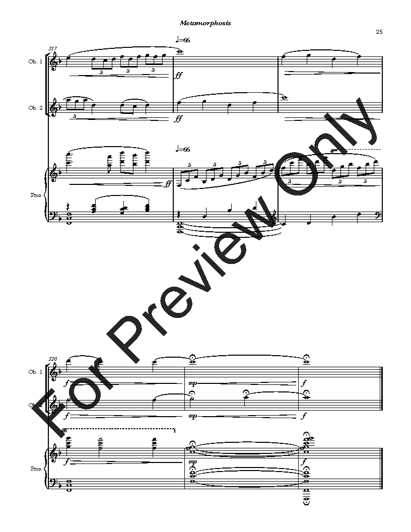 Metamorphosis Oboe Duet with Piano