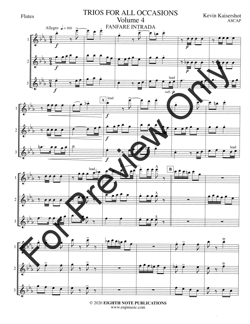 Trios for All Occasions, Vol. 4 Flute Trio