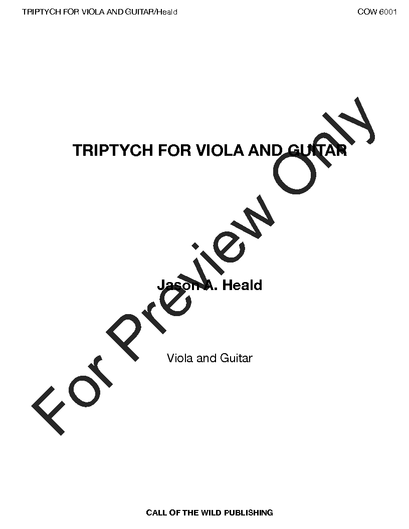 Triptych for Viola and Guitar P.O.D.