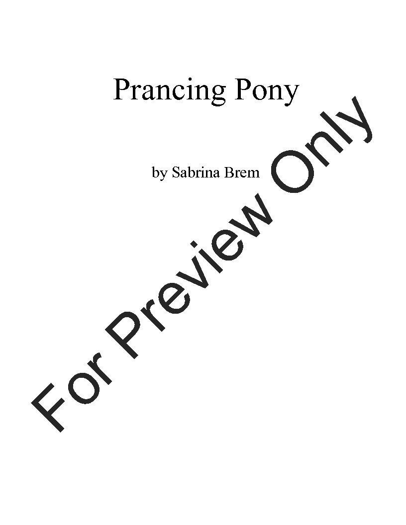 Prancing Pony P.O.D.