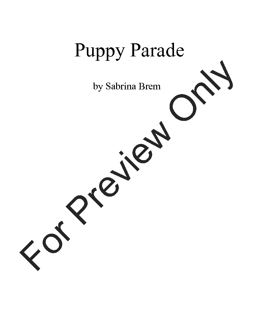 Puppy Parade P.O.D.