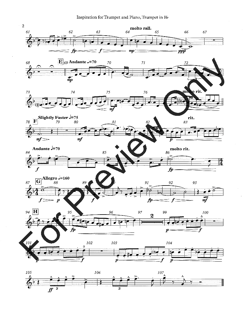 Inspiration Trumpet Solo with Piano