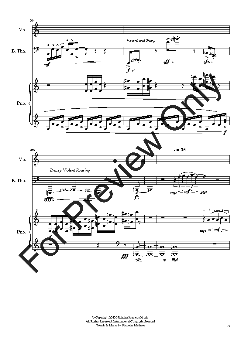 Imaginary Adventure and Spiritual for Bass Trombone and Piano P.O.D.