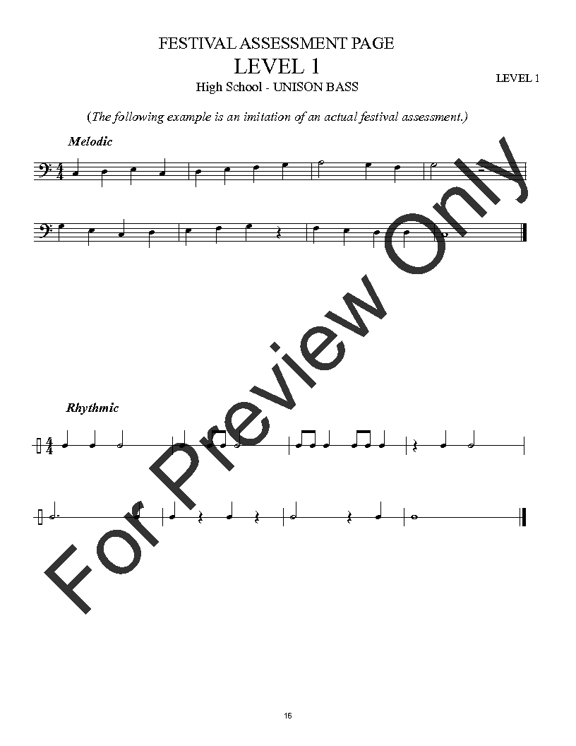 Sight Singing for Festival Choirs Level 1 Digital Download