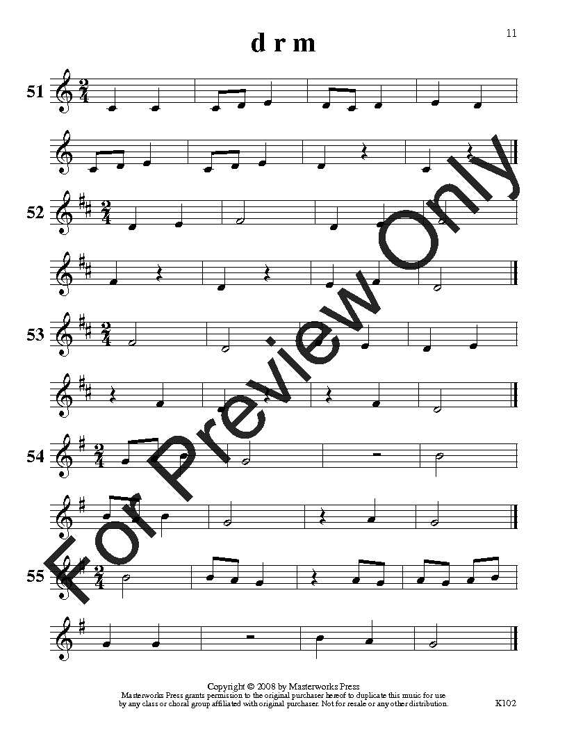 Progressive Kodaly Exercises, Vol. 1 Reproducible PDF Download