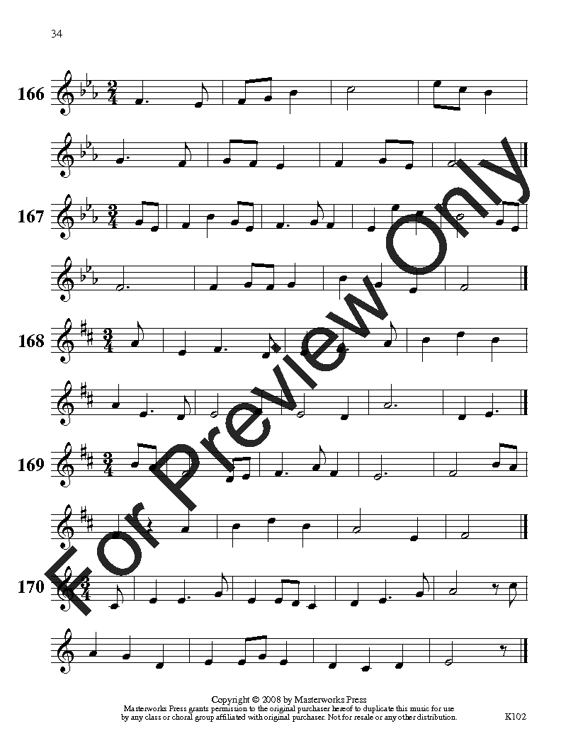 Progressive Kodaly Exercises, Vol. 1 Reproducible PDF Download