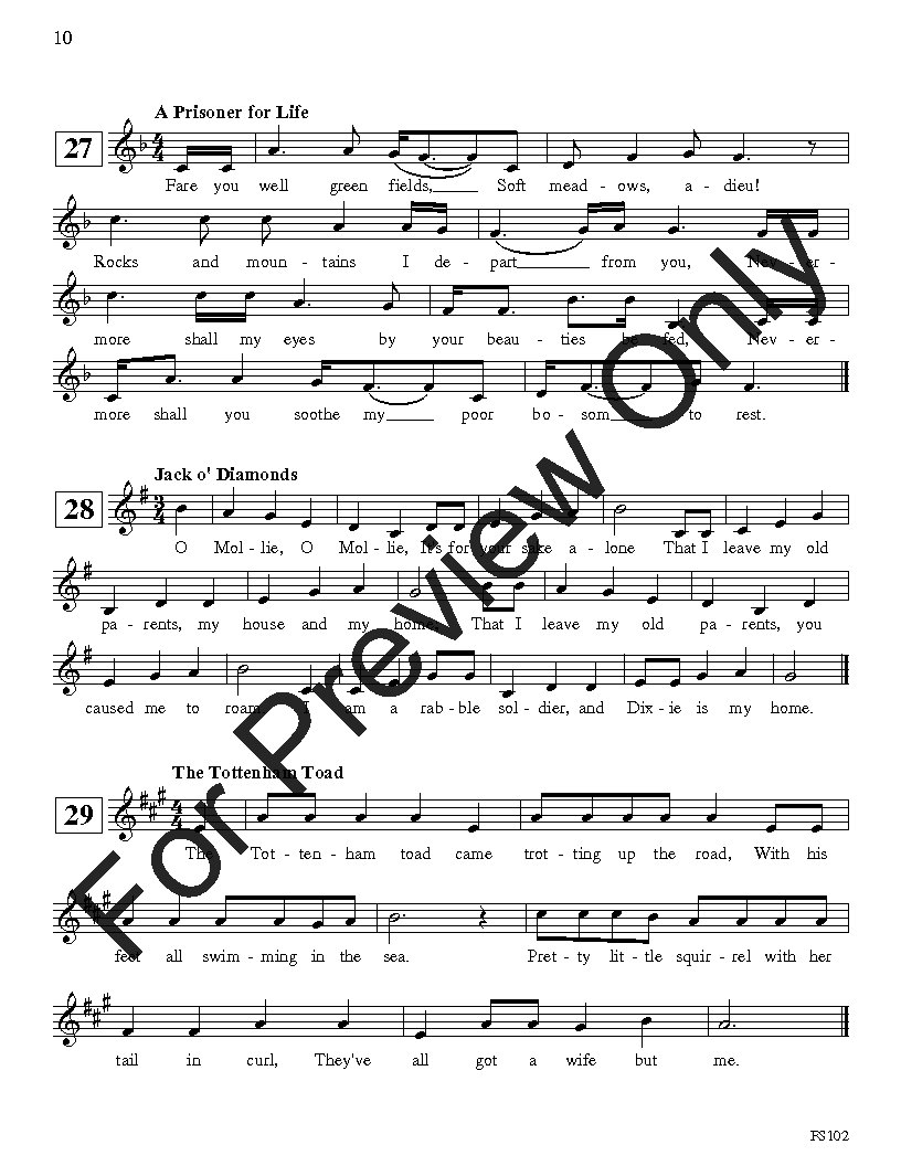 American Folk Song Sight-Singing Series, Vol. 2 with Lyrics Reproducible PDF Download