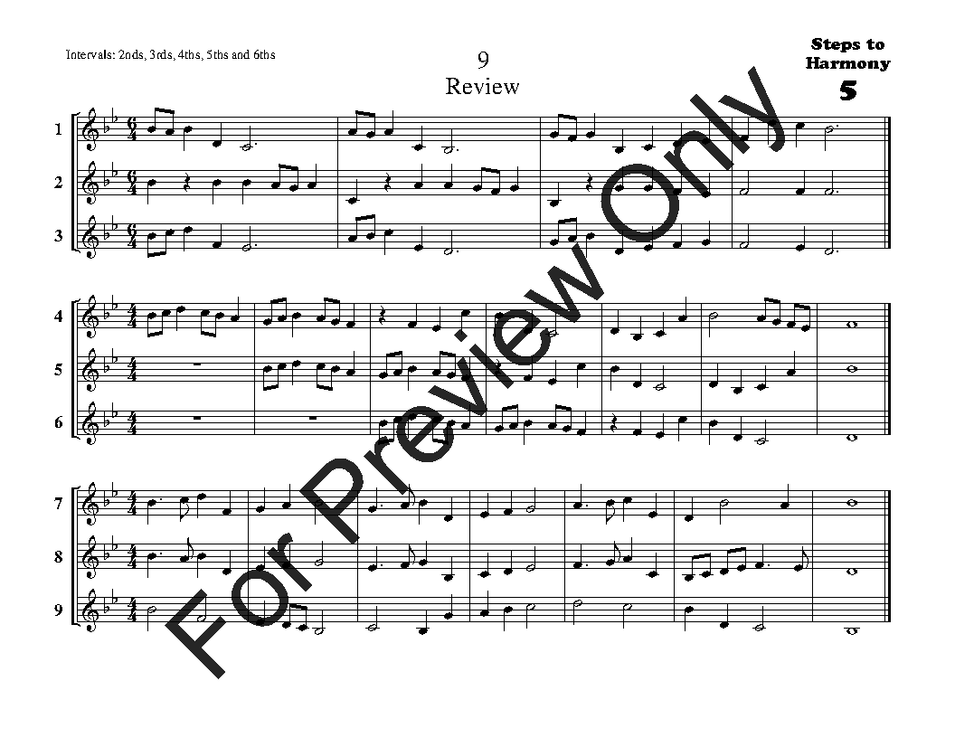 Steps to Harmony Treble Clef Vol. 5 Reproducible PDF Download