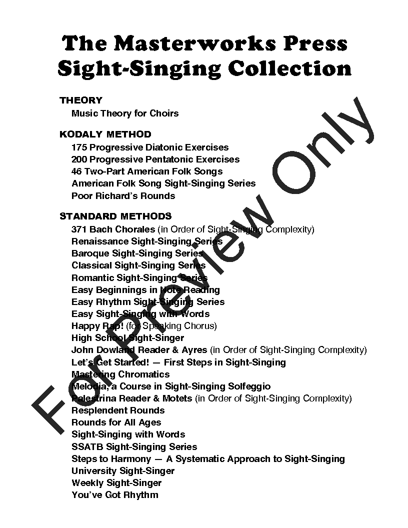 The Easy Rhythms Sight-Singing Series SSA Vol. 2 Reproducible PDF Download