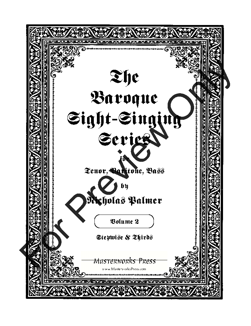 The Baroque Sight-Singing Series TBB Vol. 2 Reproducible PDF Download