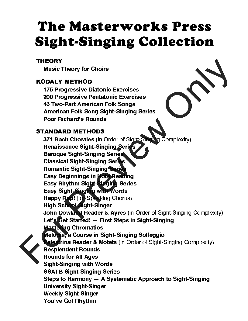 The Classical Sight-Singing Series TBB Vol. 3 Reproducible PDF Download