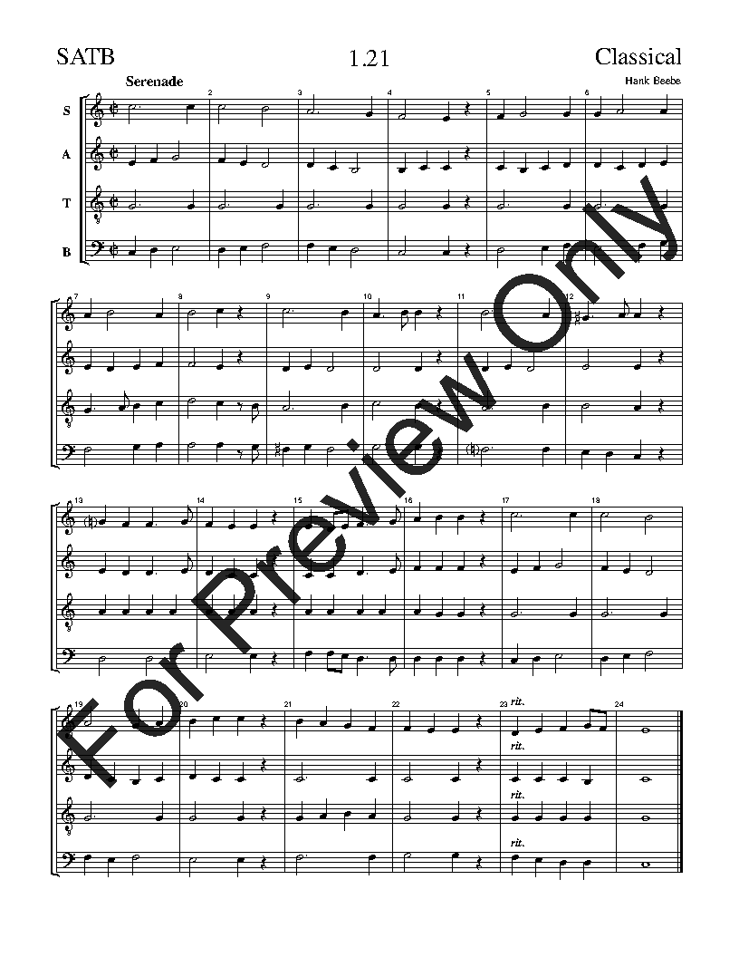 The Classical Sight-Singing Series SATB Vol. 1 Reproducible PDF Download