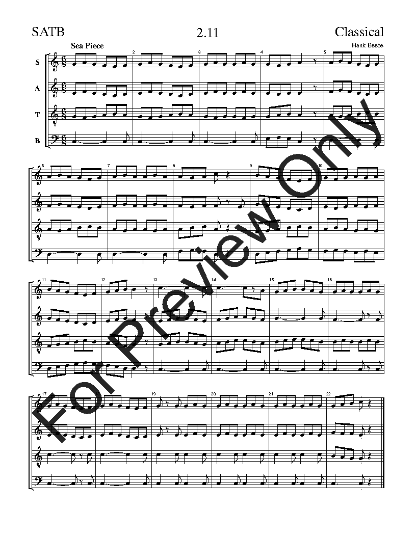The Classical Sight-Singing Series SATB Vol. 2 Reproducible PDF Download
