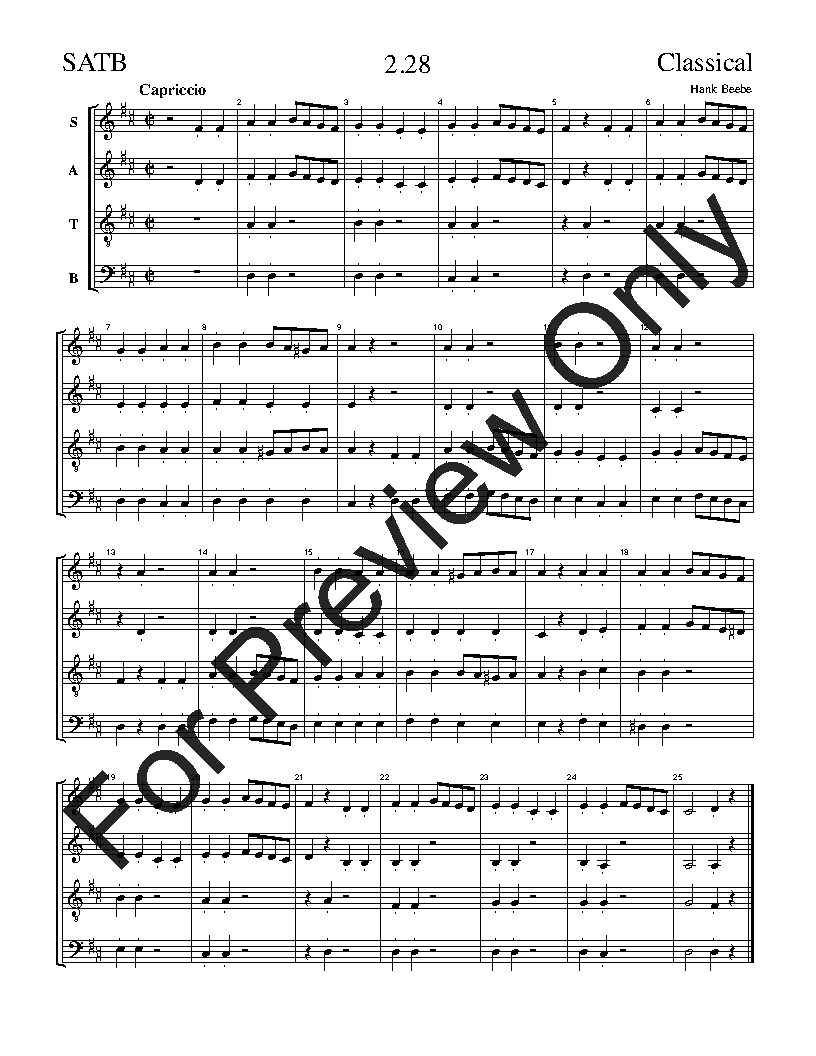 The Classical Sight-Singing Series SATB Vol. 2 Reproducible PDF Download