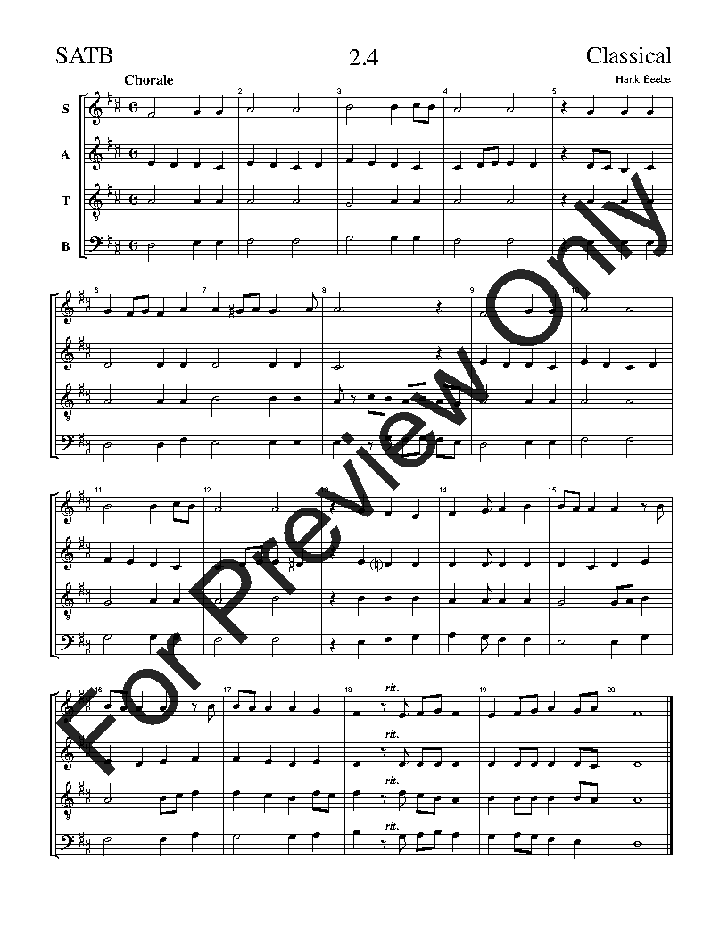 The Classical Sight-Singing Series SATB Vol. 2 Reproducible PDF Download