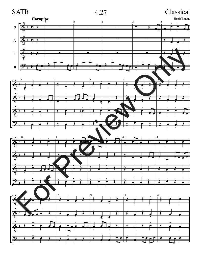 The Classical Sight-Singing Series SATB Vol. 4 Reproducible PDF Download