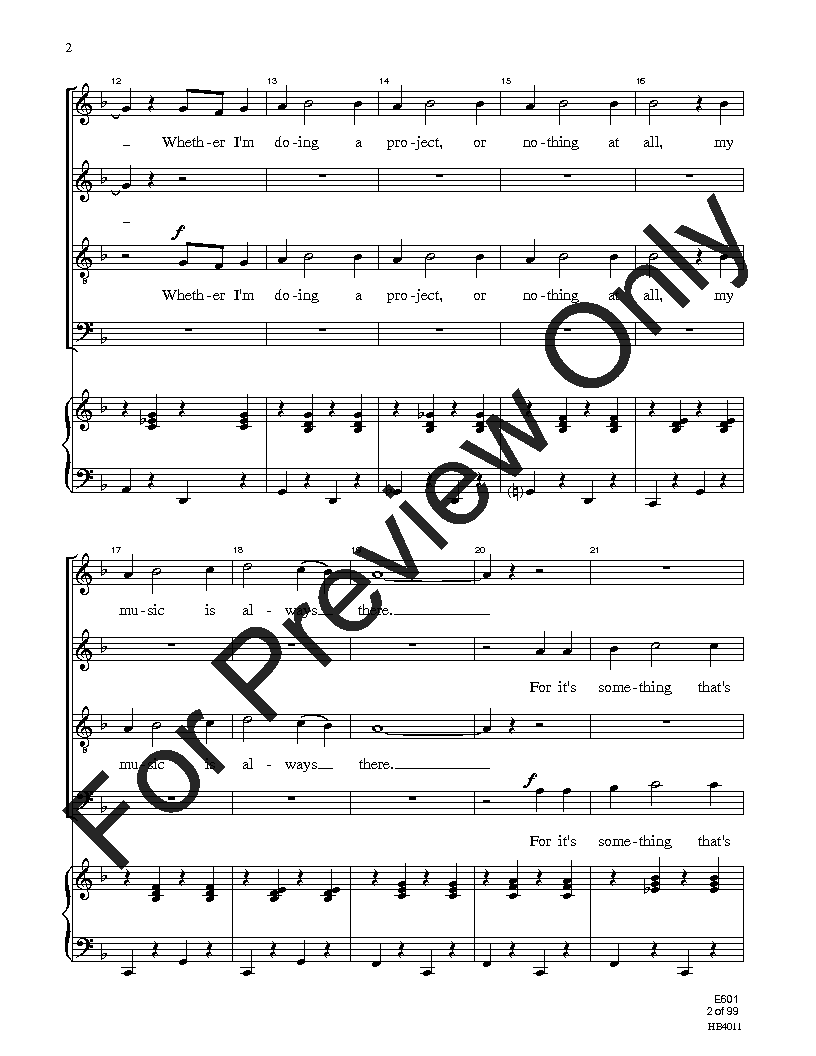 Easy Sight-Singing with Words SATB Reproducible PDF Download