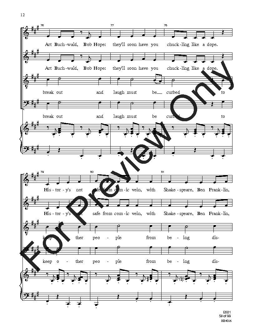 Easy Sight-Singing with Words SATB Reproducible PDF Download