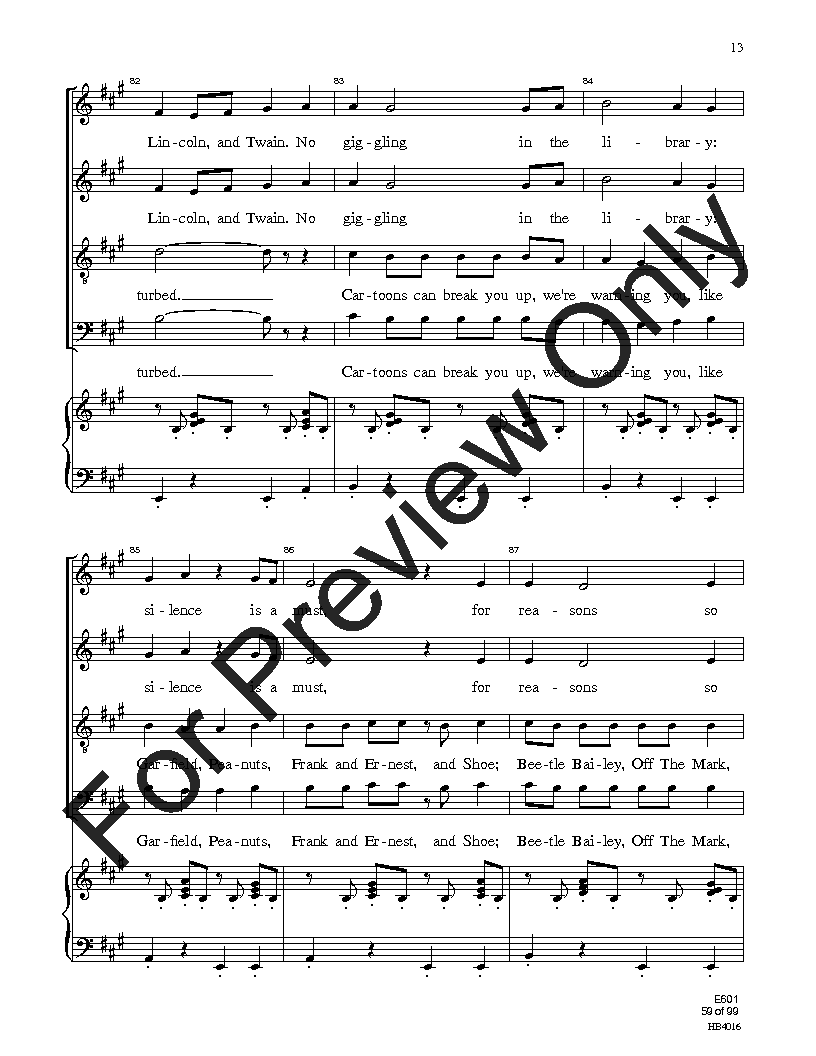 Easy Sight-Singing with Words SATB Reproducible PDF Download