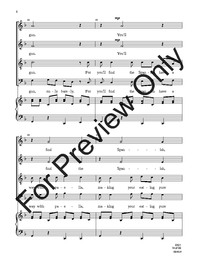 Easy Sight-Singing with Words SATB Reproducible PDF Download