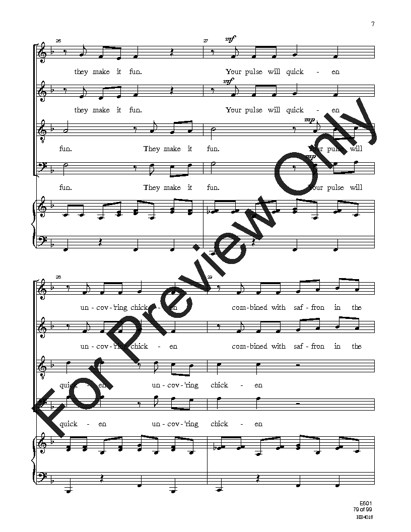 Easy Sight-Singing with Words SATB Reproducible PDF Download