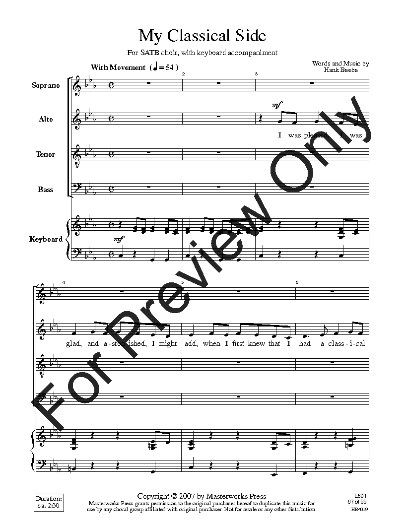 Easy Sight-Singing with Words SATB Reproducible PDF Download