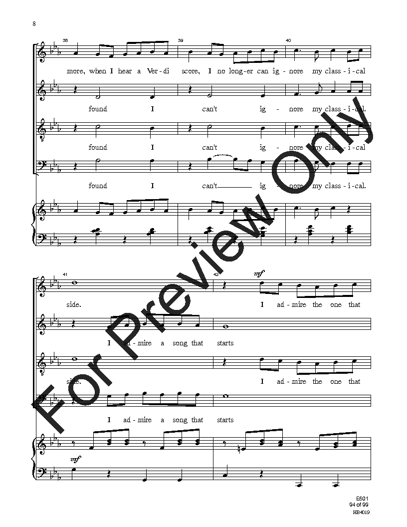 Easy Sight-Singing with Words SATB Reproducible PDF Download