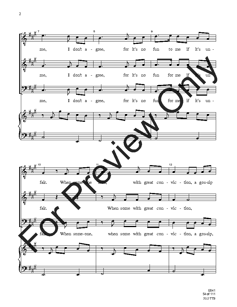 Easy Sight-Singing with Words TTB Reproducible PDF Download