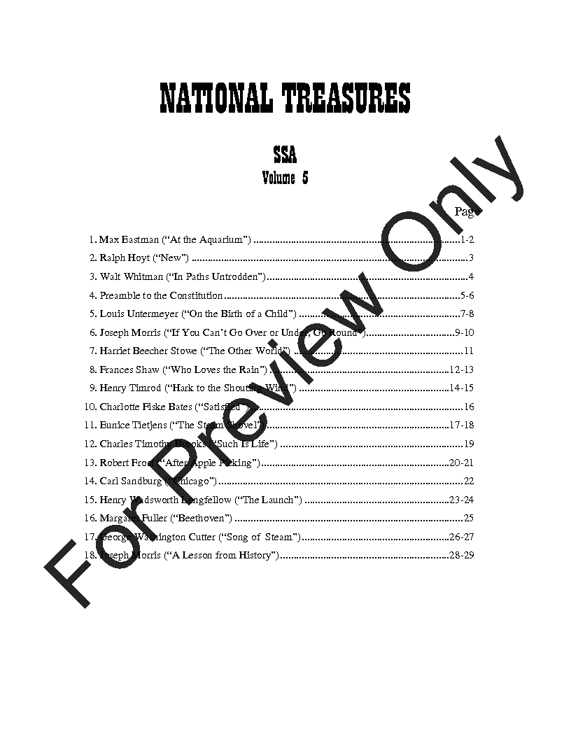 National Treasures SSA Vol. 5 Reproducible PDF Download