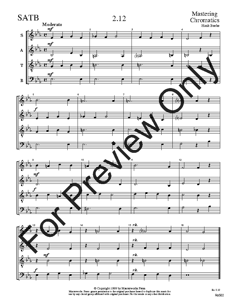 Mastering Chromatics SATB Vol. 2 Reproducible PDF Download