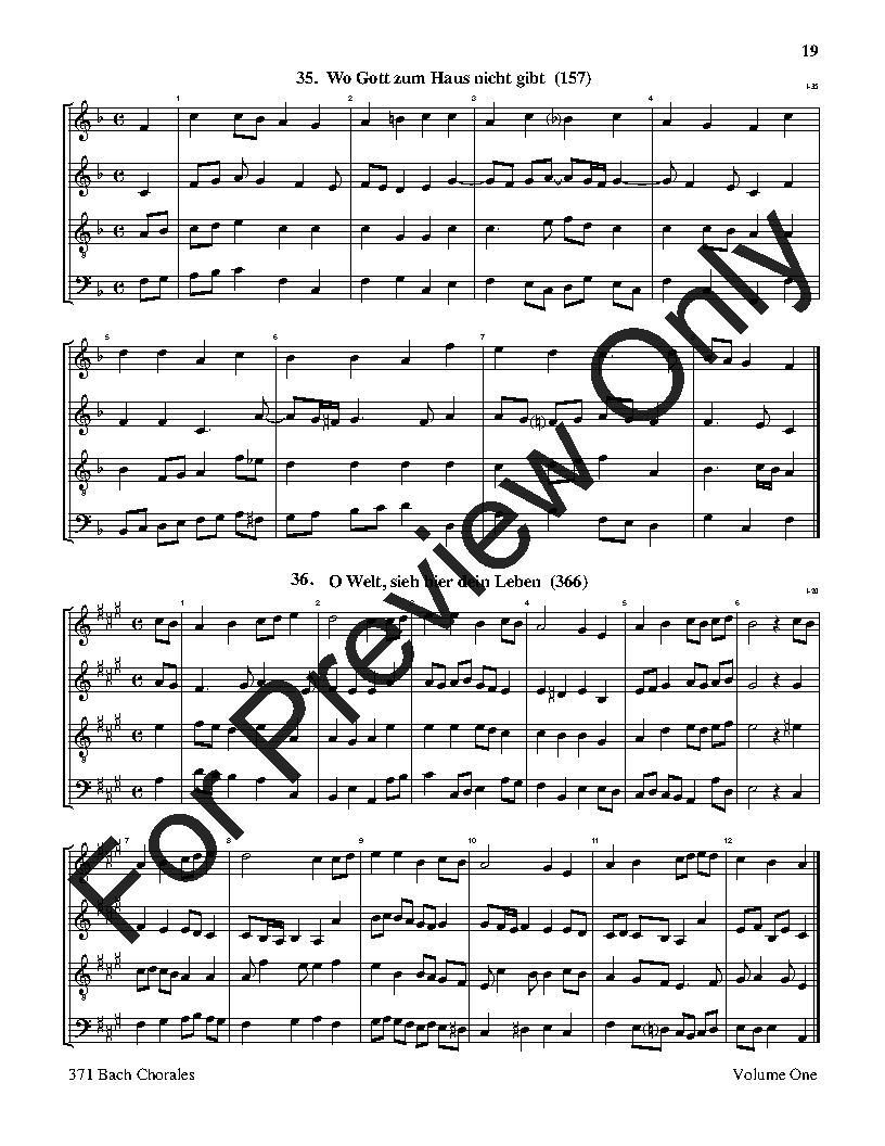 371 Bach Chorales SATB Vol. 1 Reproducible PDF Download