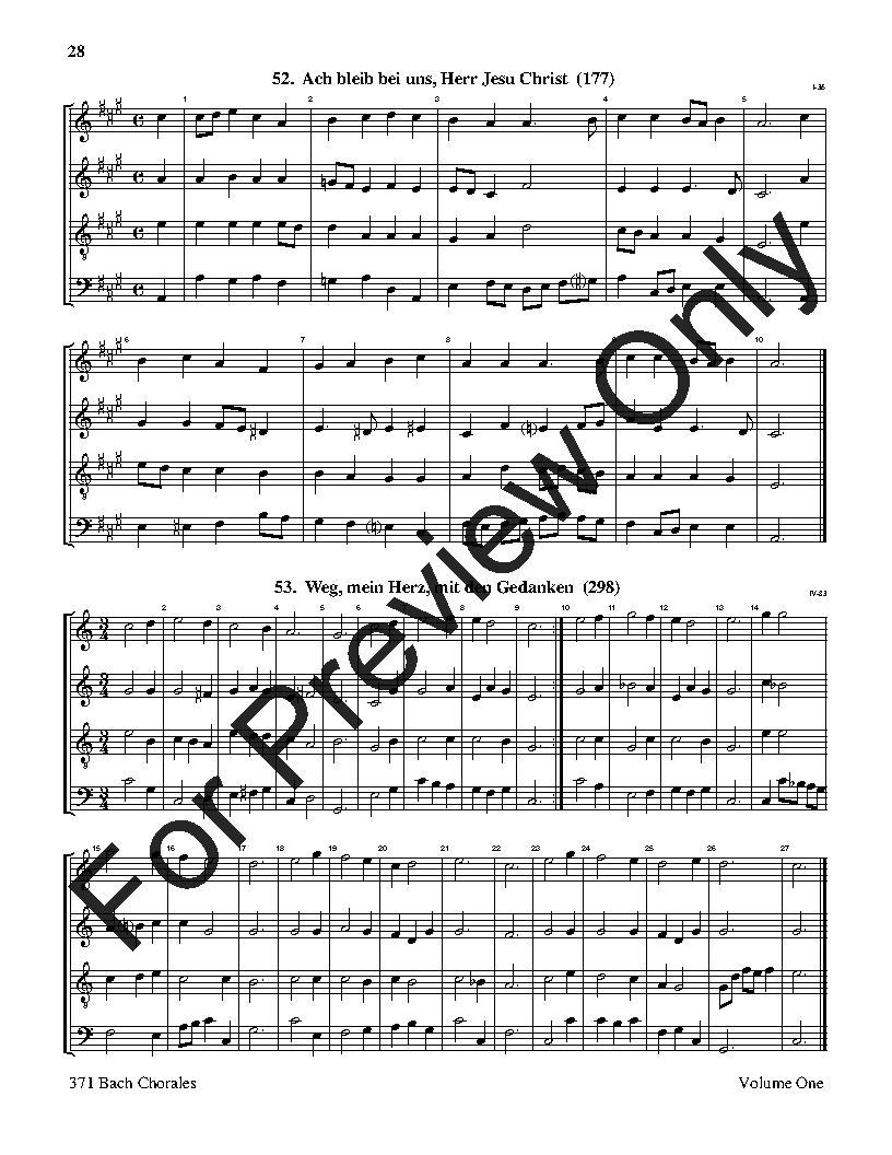 371 Bach Chorales SATB Vol. 1 Reproducible PDF Download